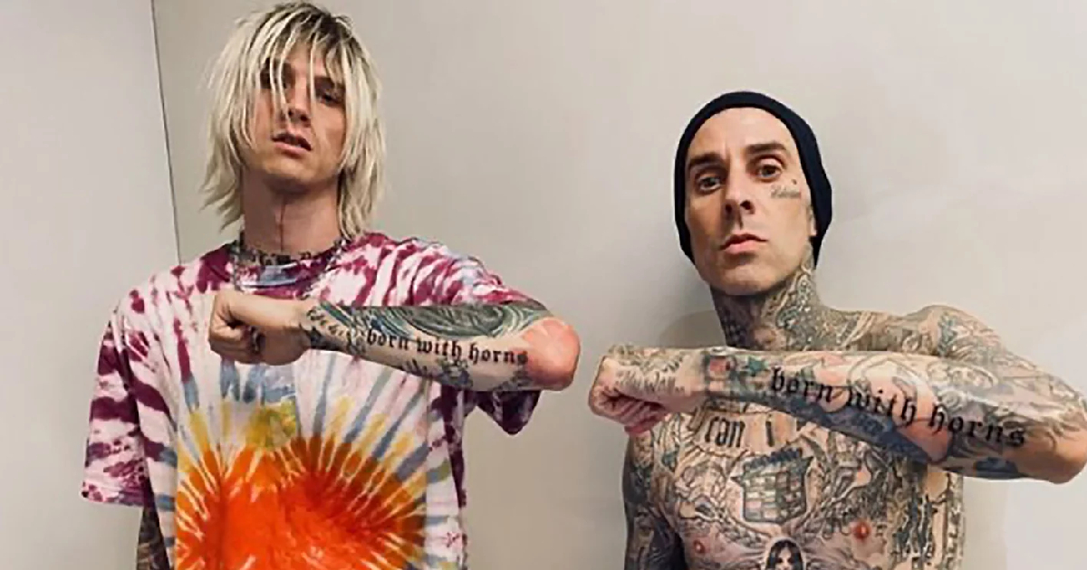 Machine Gun Kelly, Travis Barker show off matching tattoos in new album announcement